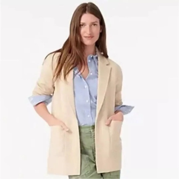 J. Crew 365 Sophie Open Front Sweater Blazer in Cream - Size XL - Picture 1 of 13
